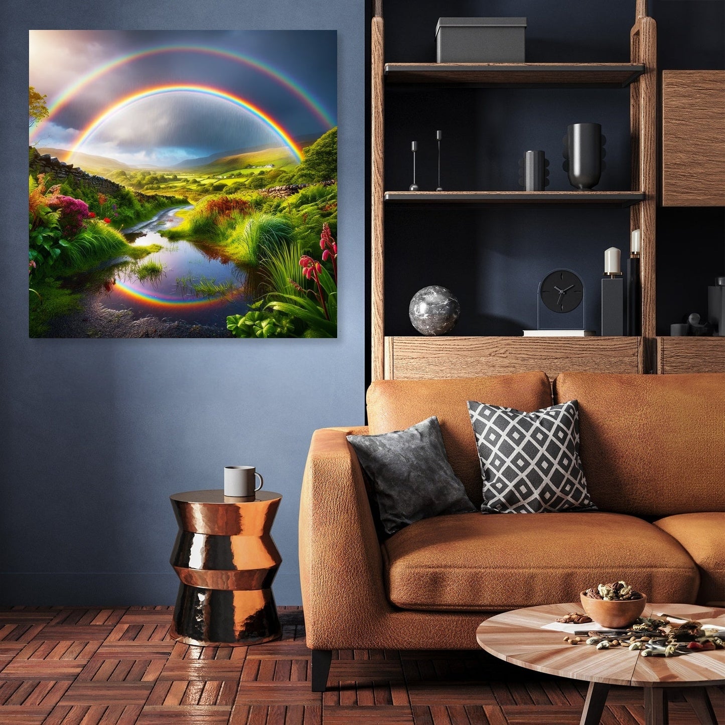 Double Rainbow Wonder Canvas