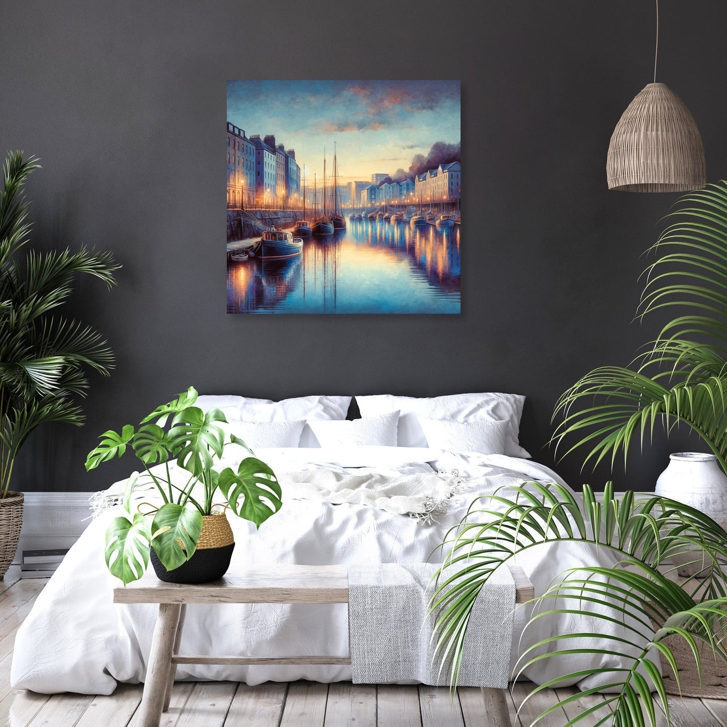 Bristol Harbourside Dusk Canvas