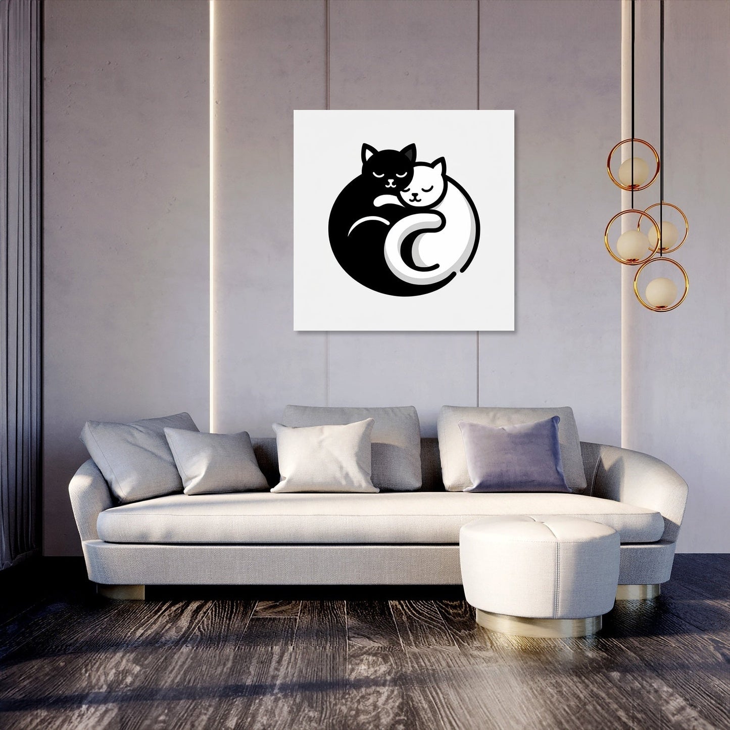 Cuddling Cats Canvas
