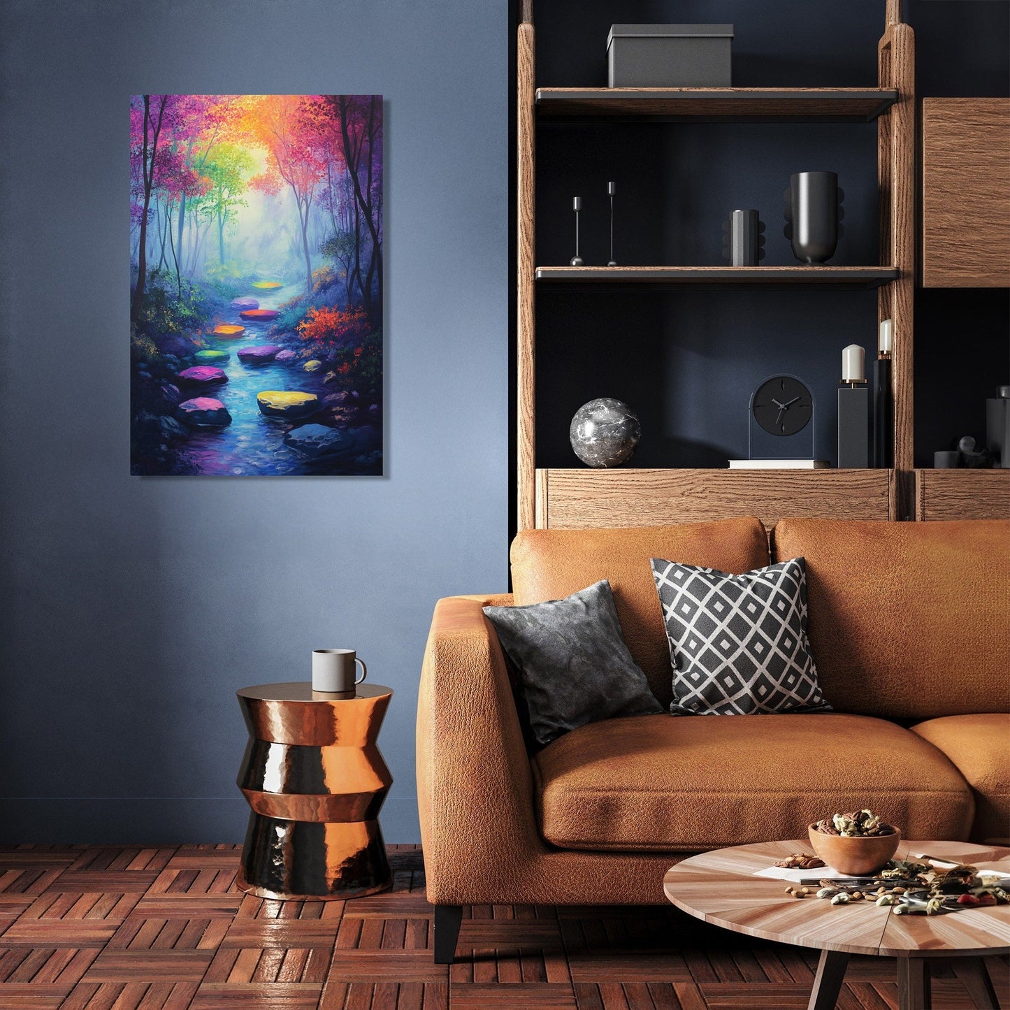 Rainbow Glow Forest Canvas