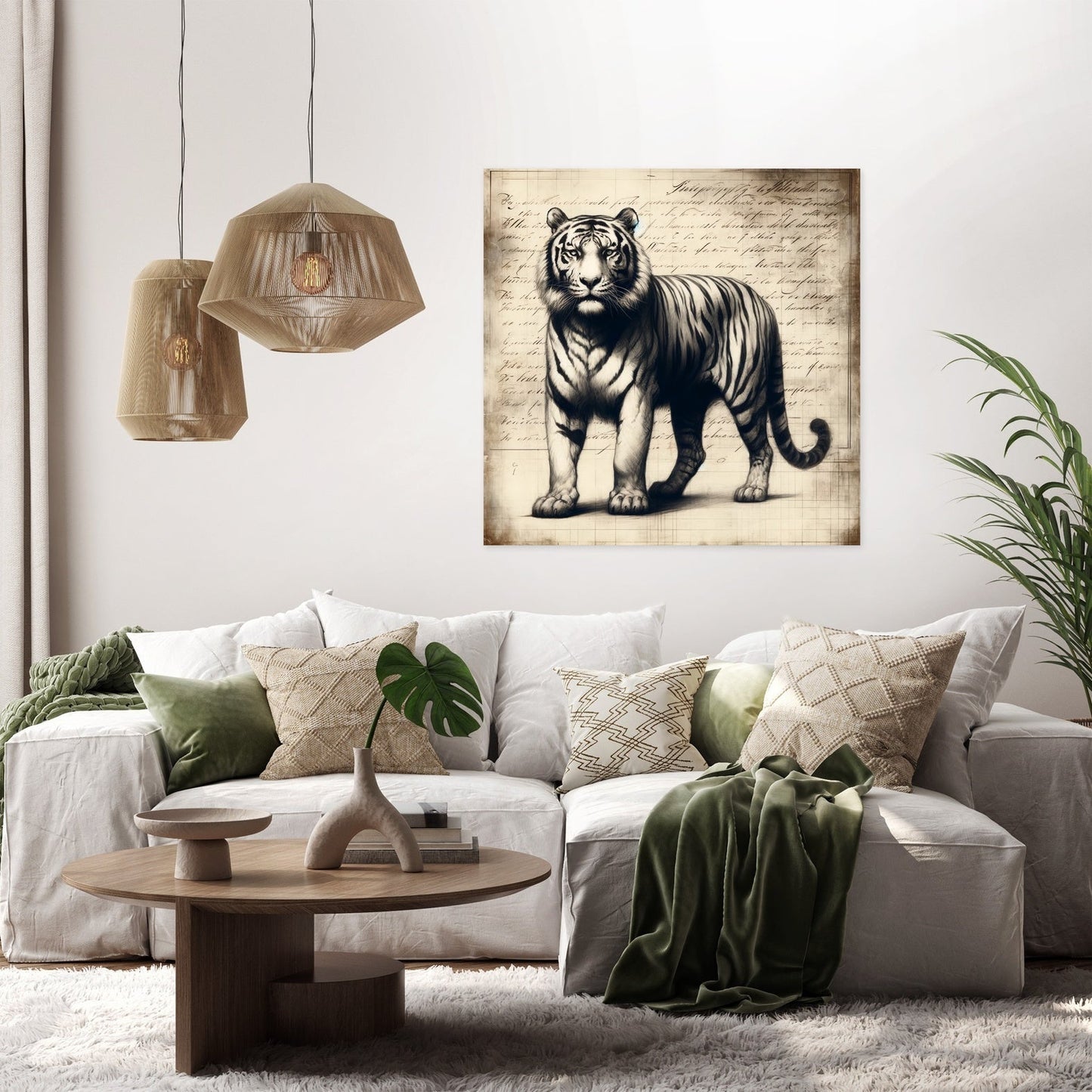 Vintage Tiger Study Canvas