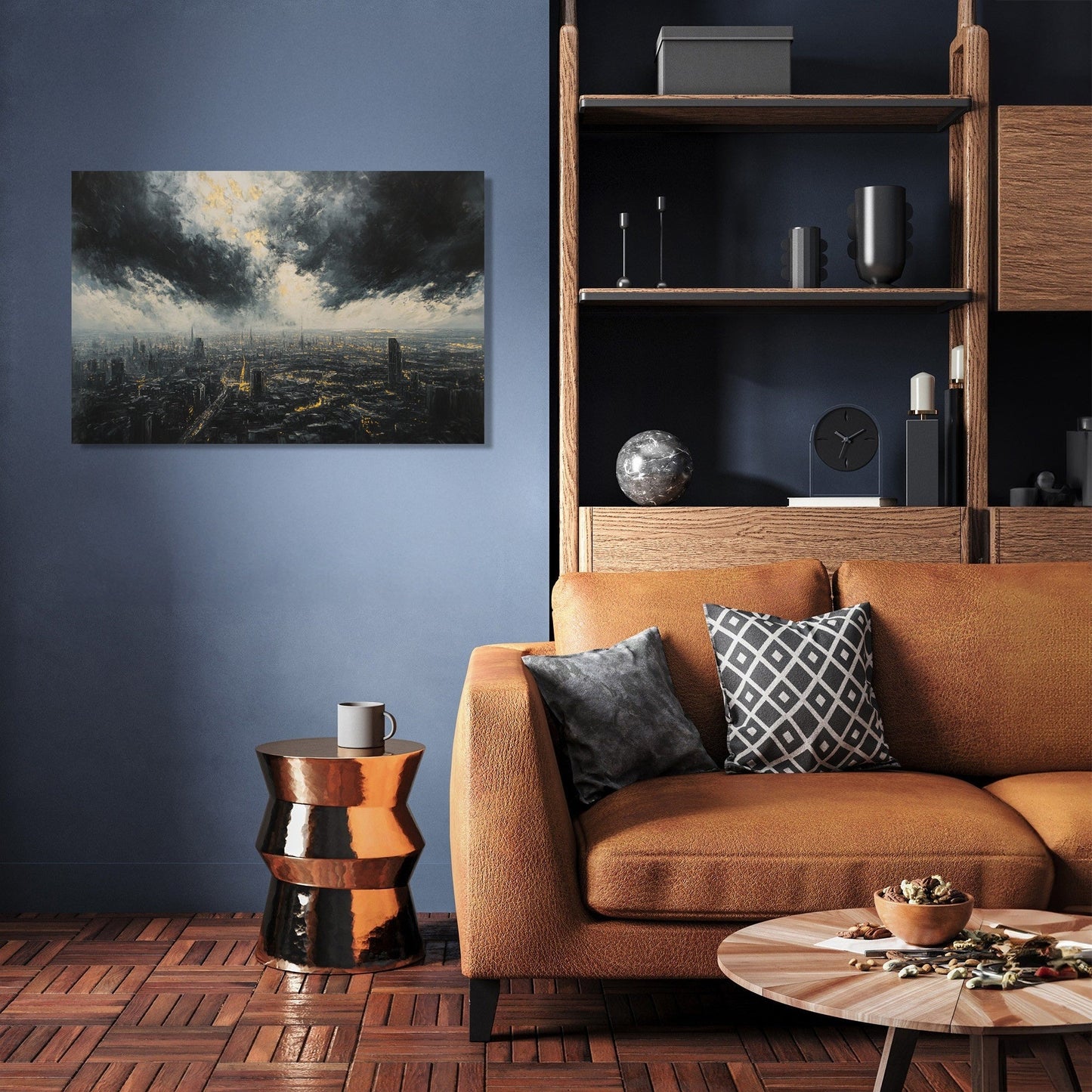 Shadowed Cityscape Canvas
