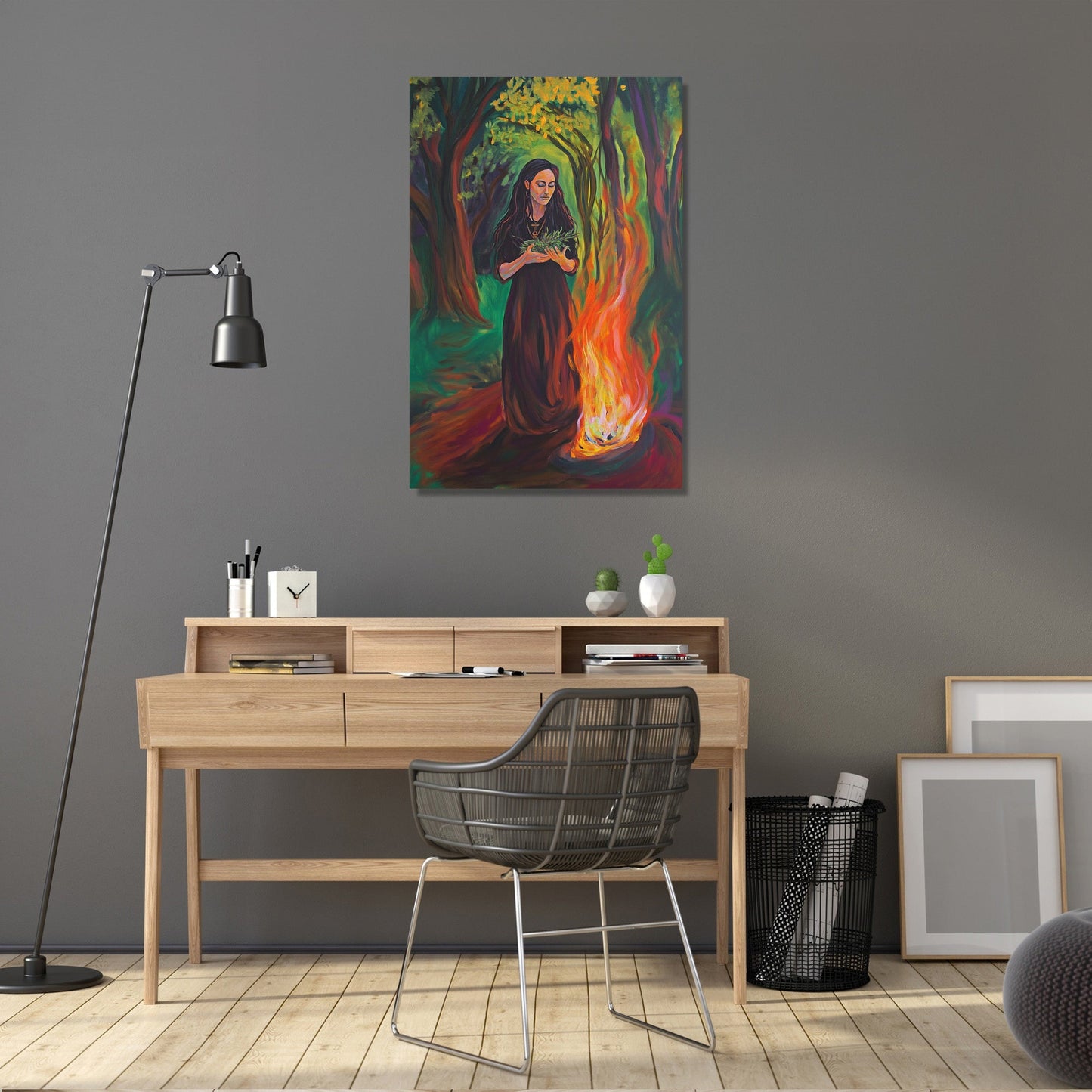 Bealtaine Priestess Offering Canvas