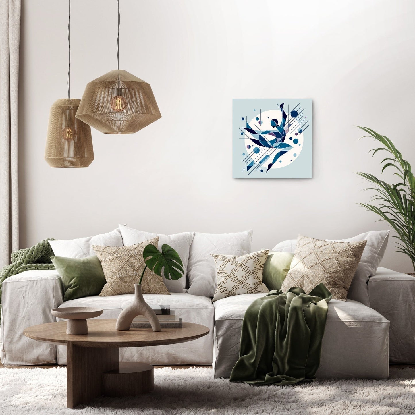 Geometric Dance Canvas