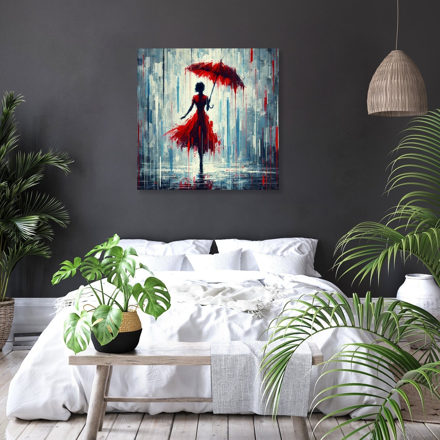 Rainy Day Silhouette Canvas