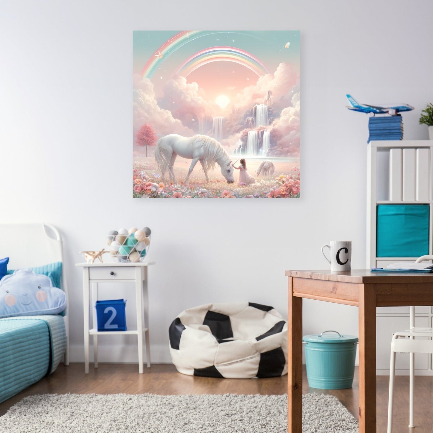 Enchanted Unicorn Meadow Canvas