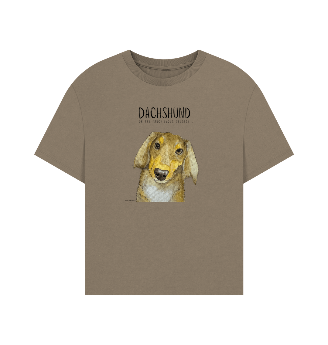 Charming & Cozy: The Long Haired Dachshund Women's Relaxed Fit T-Shirt