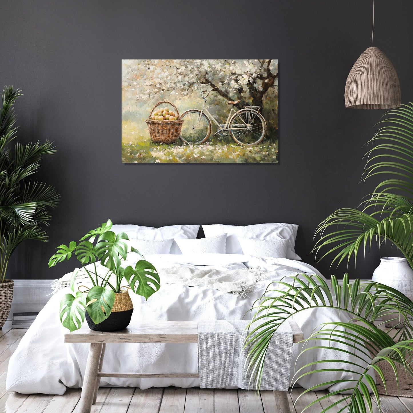 Bicycle and Blossom Canvas