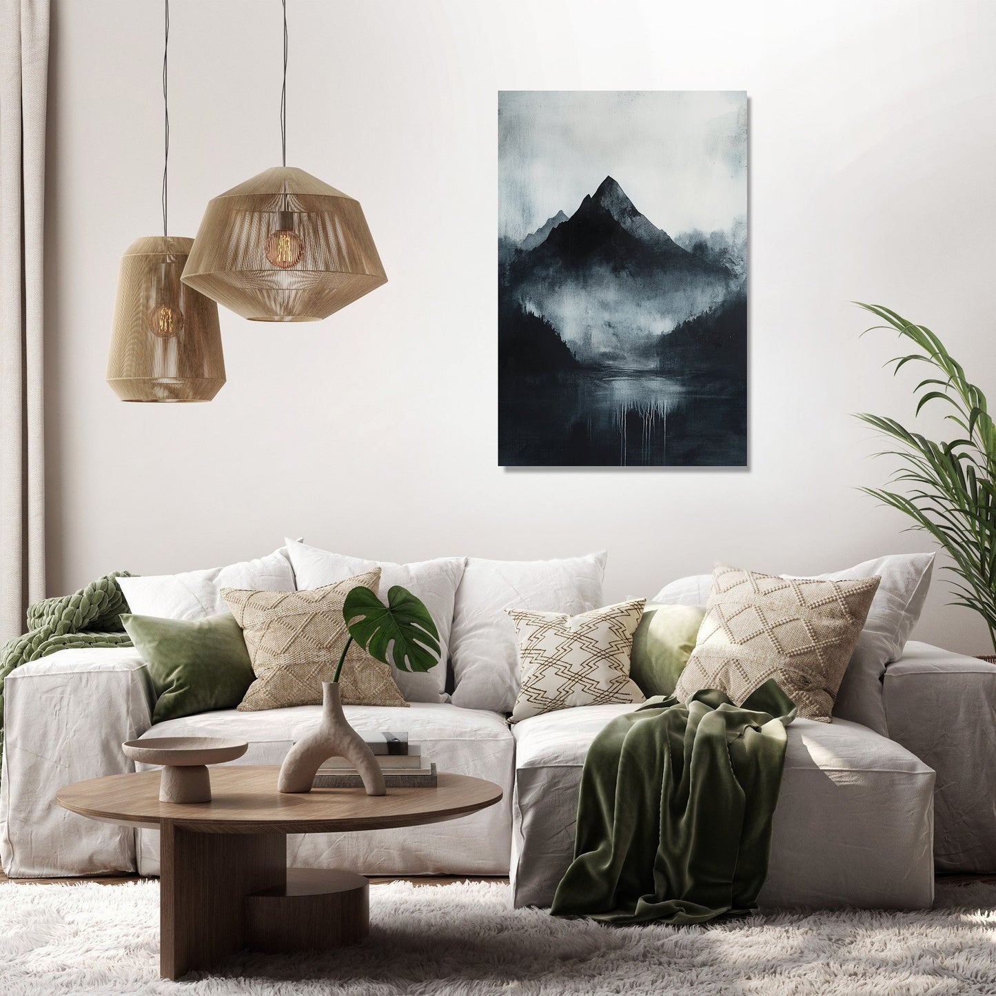Black Mountain Silhouette Canvas