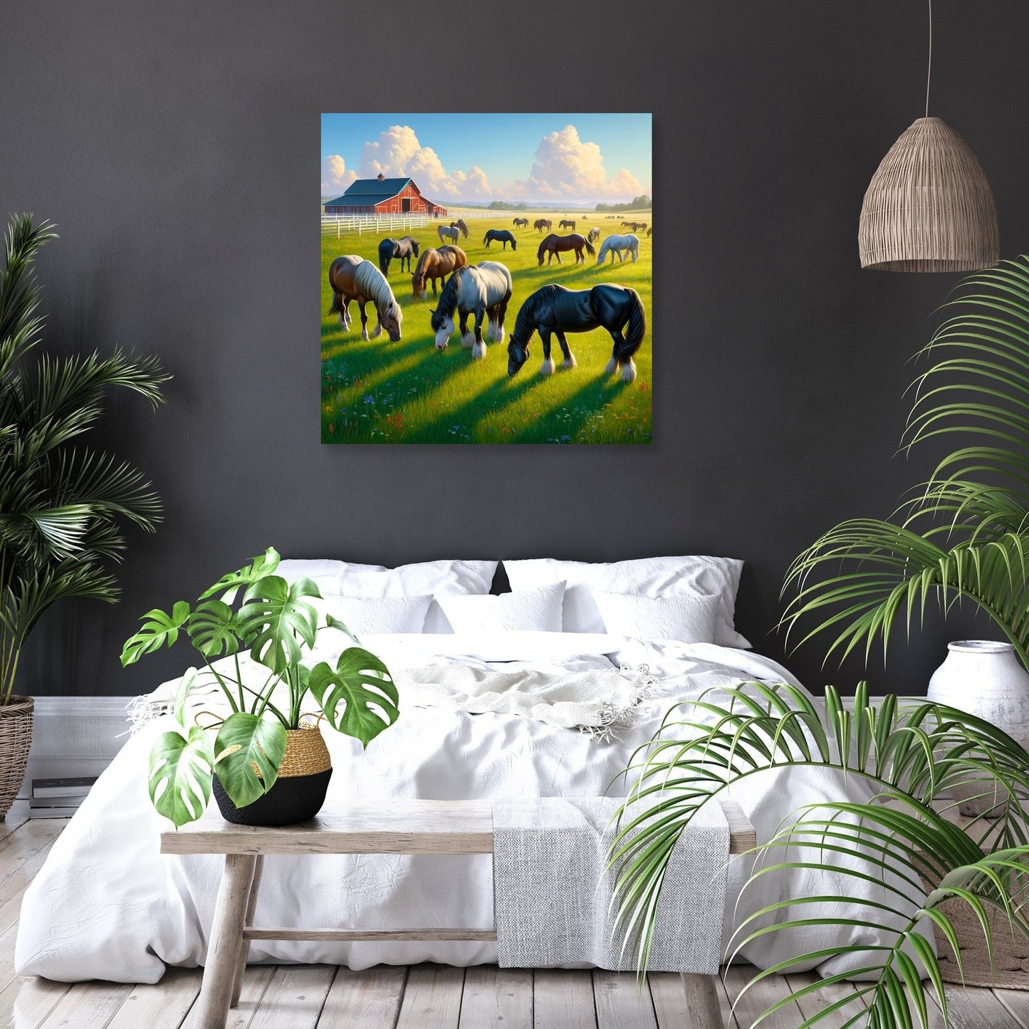 Pasture Horses Canvas