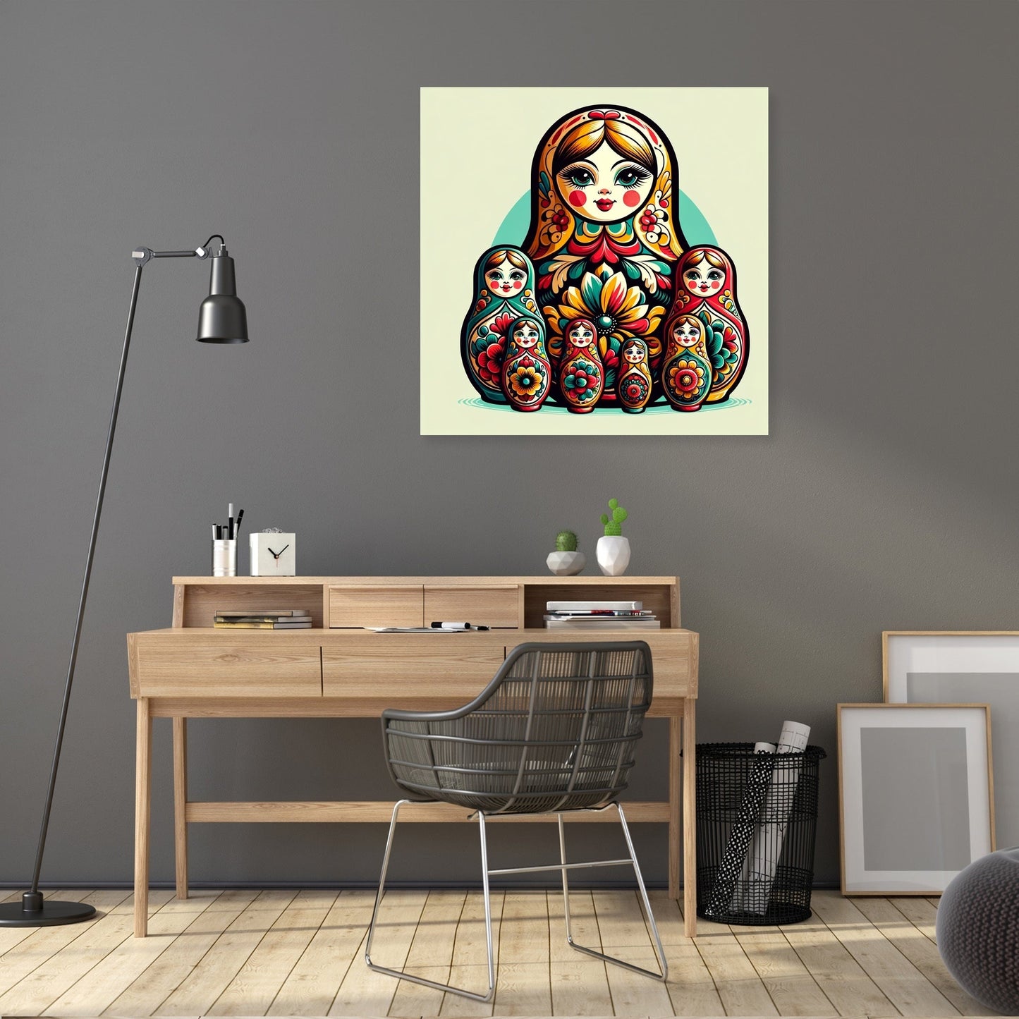 Vibrant Matryoshka Charm Canvas