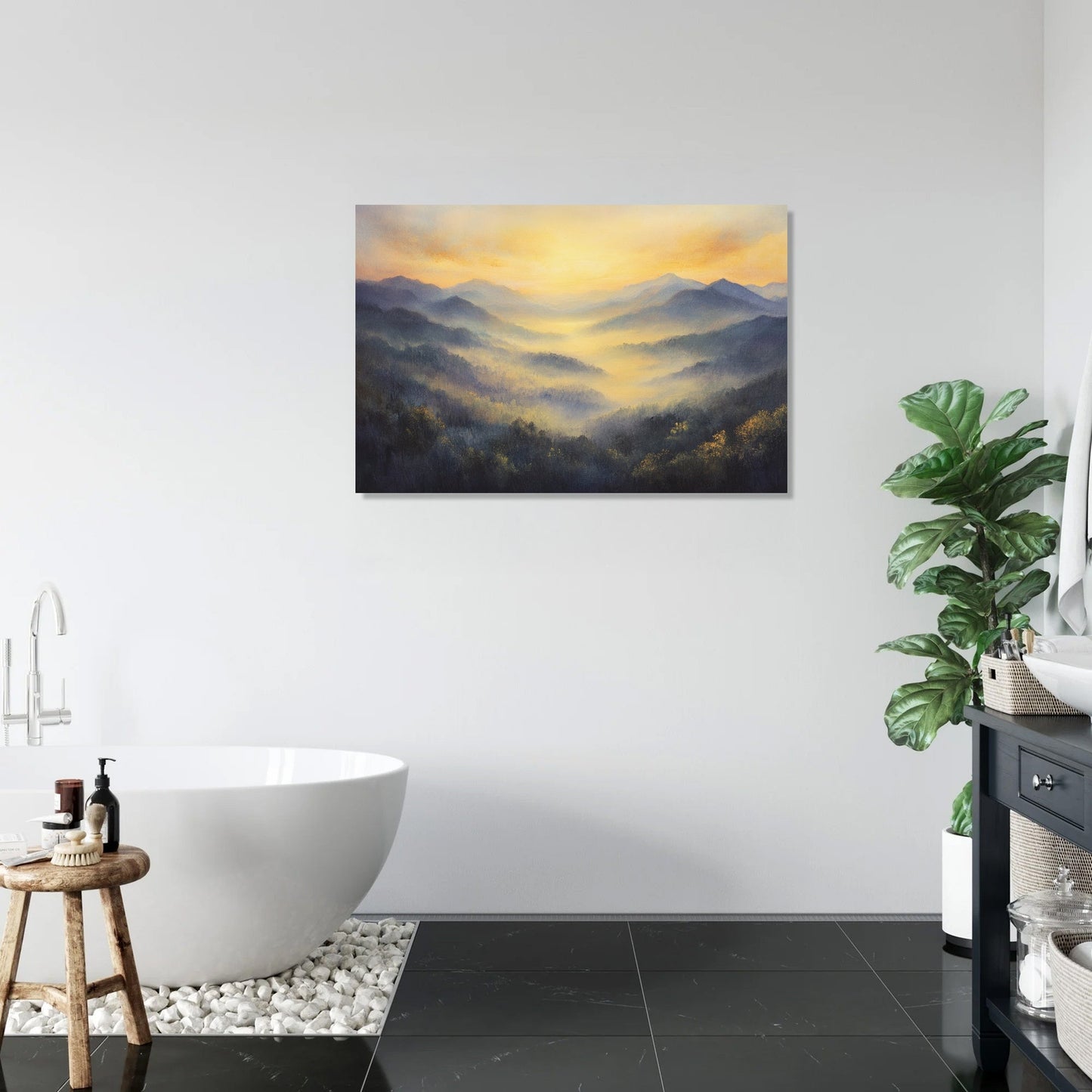 Dawn's Embrace Mountain Canvas