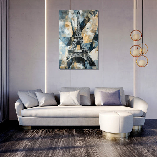 Geometric Eiffel Canvas