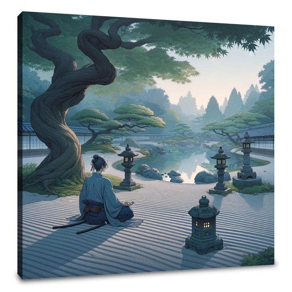Samurai Serenity Canvas