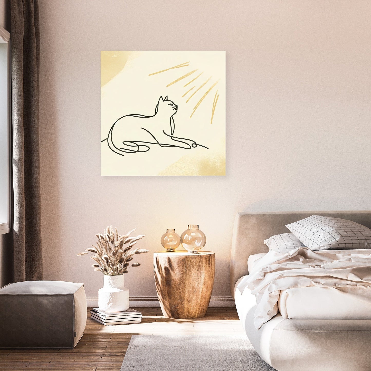 Sunlit Cat Canvas