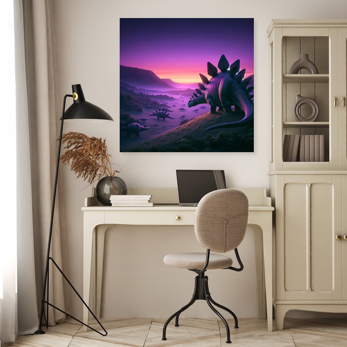 Twilight Valley Stegosaurus Canvas