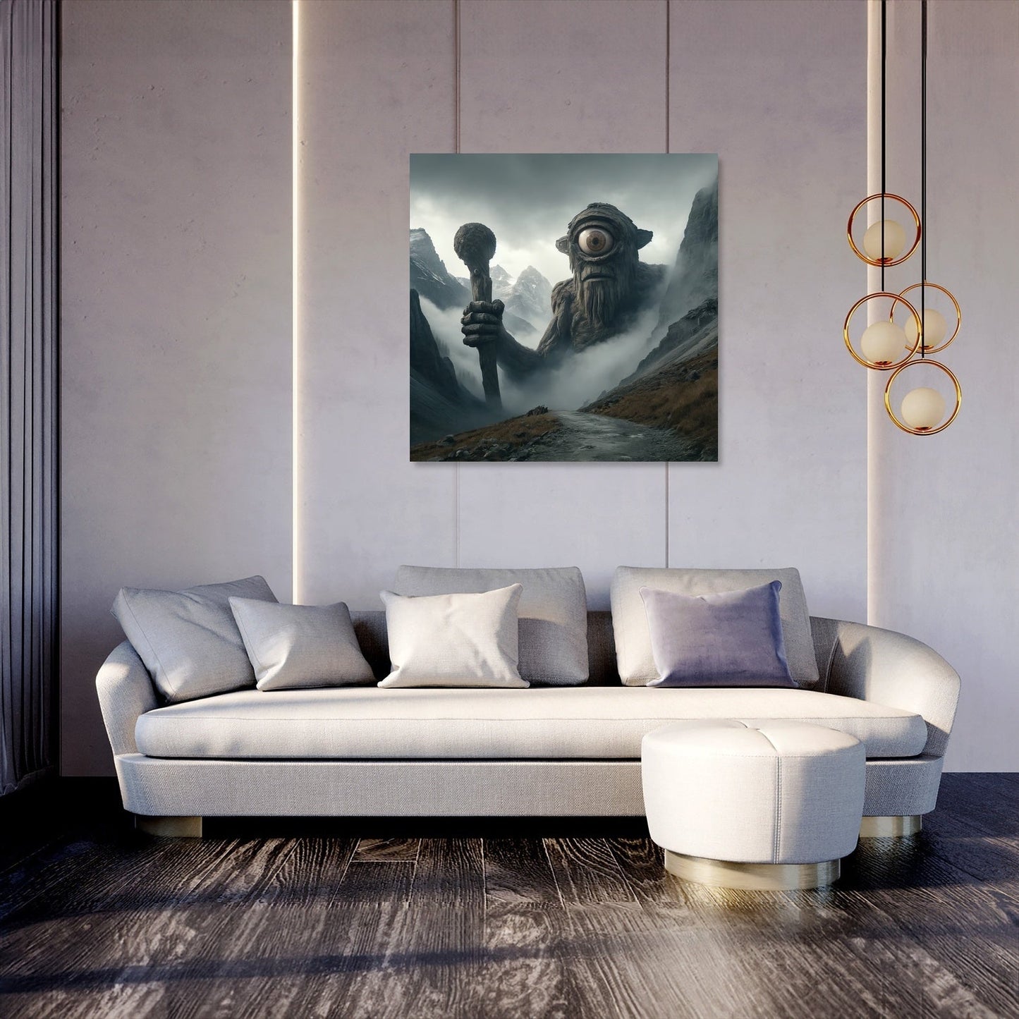 Guardian Cyclops of the Misty Pass Canvas
