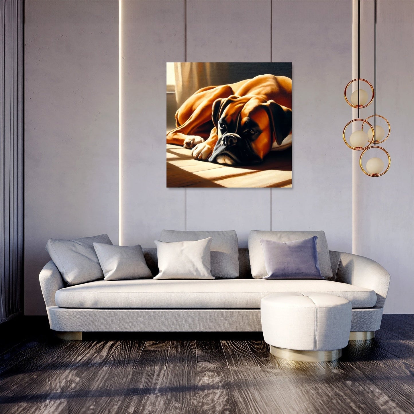 Boxer's Rest Peaceful Afternoon Canvas