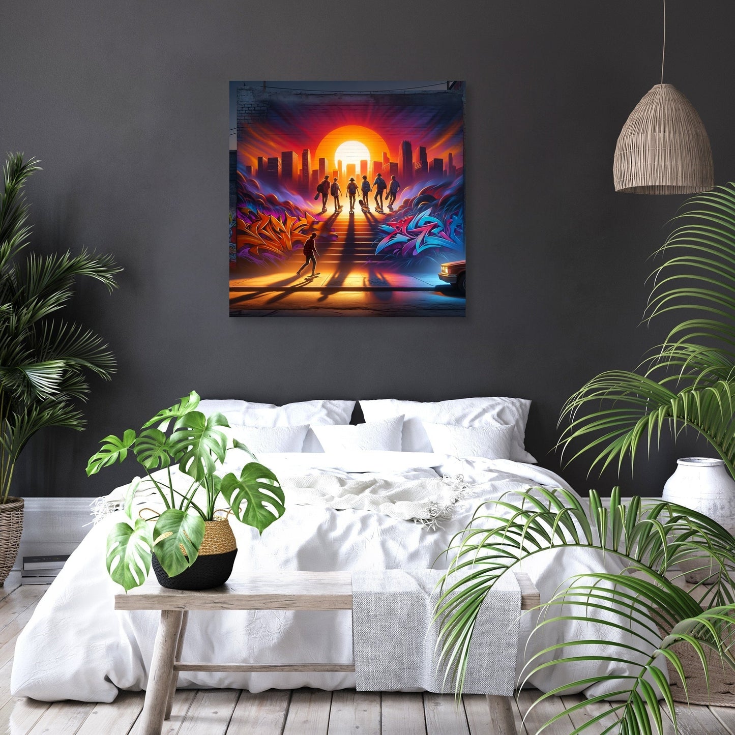 Sunset Skate Session Canvas