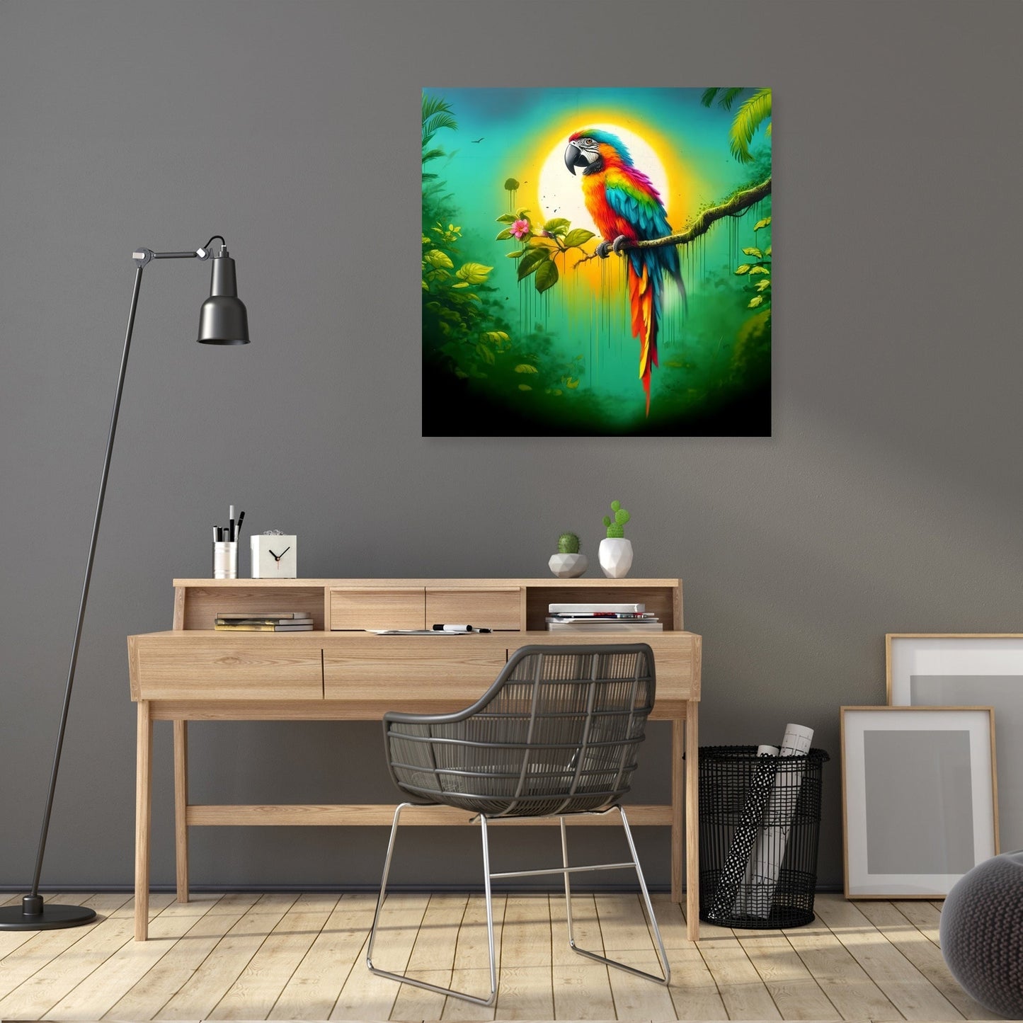 Jungle Parrot Canvas