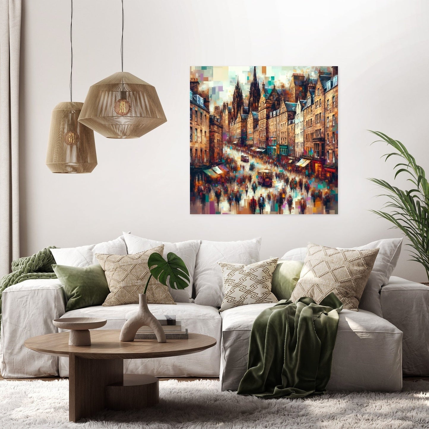 Edinburgh Royal Mile Abstract Essence Canvas