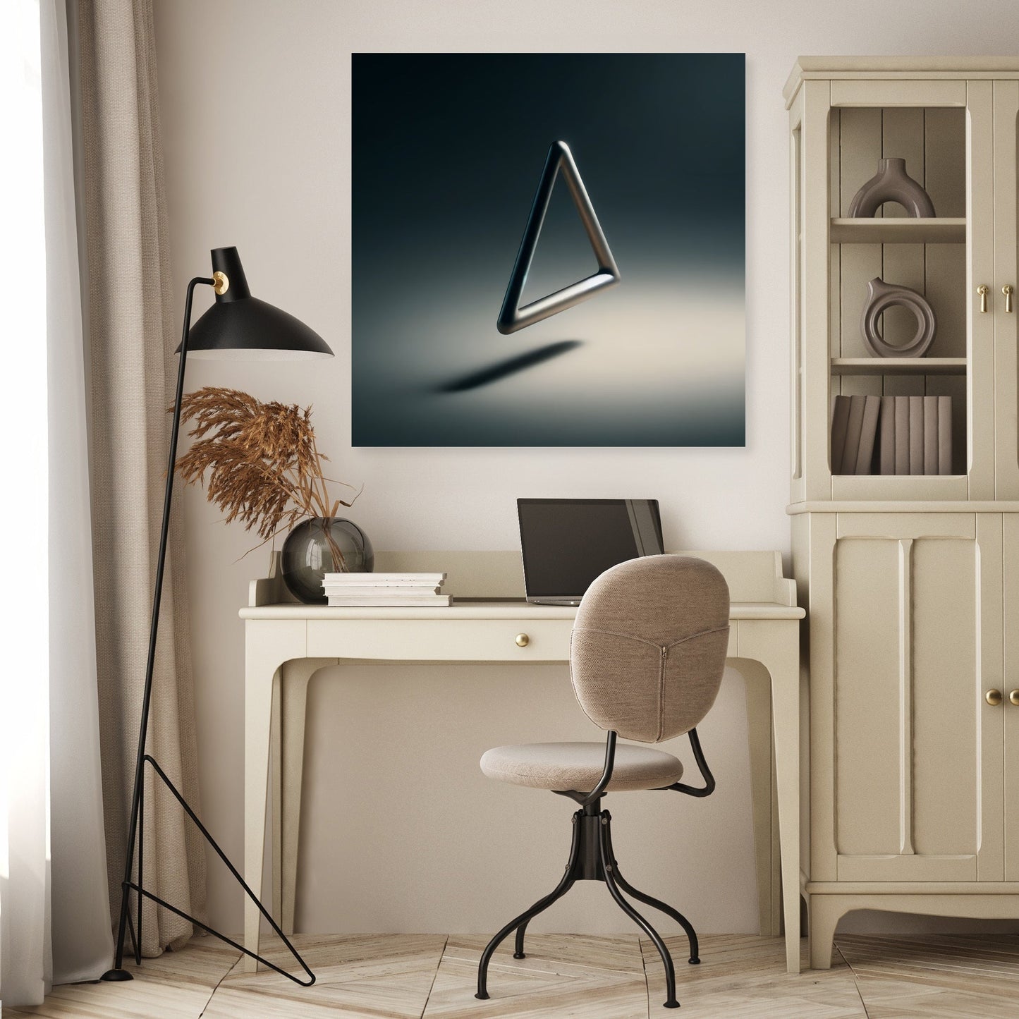 Ethereal Triangle Canvas