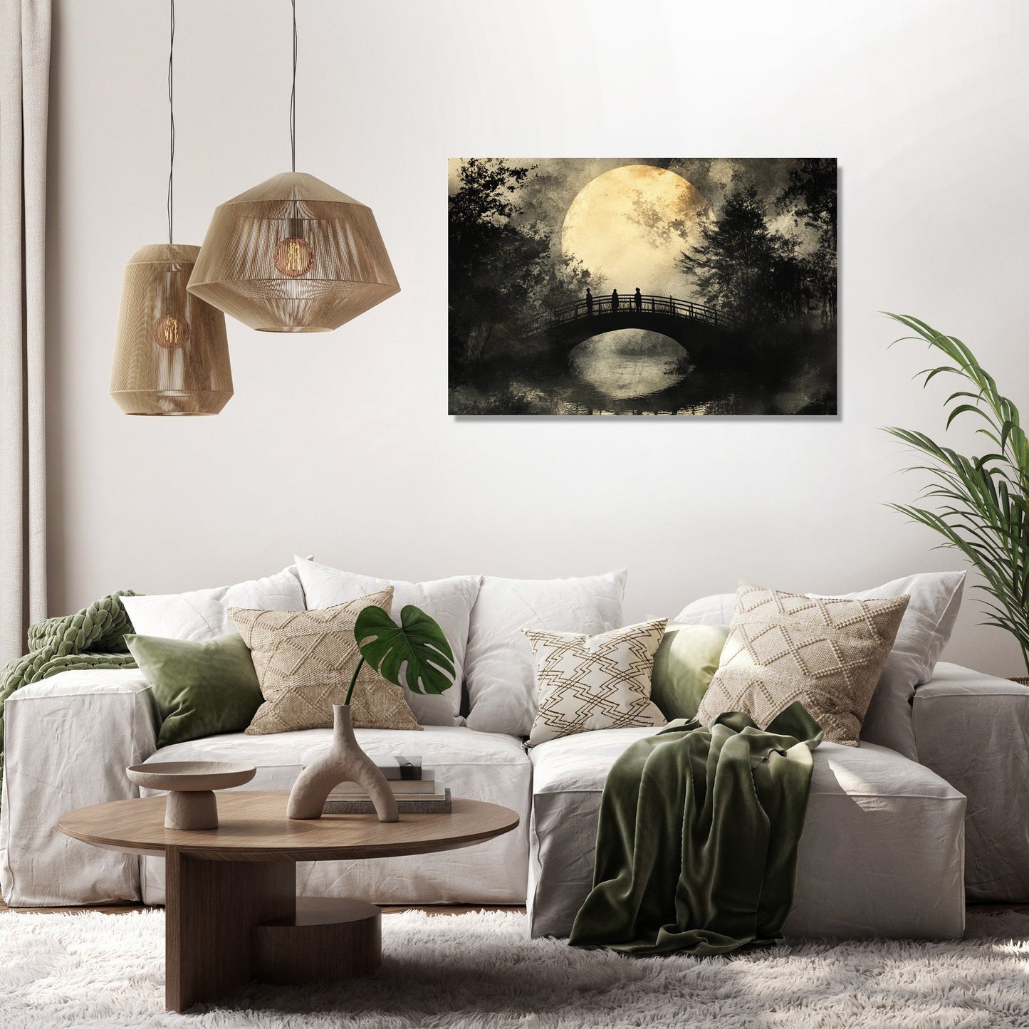 Moonlit Bridge Canvas