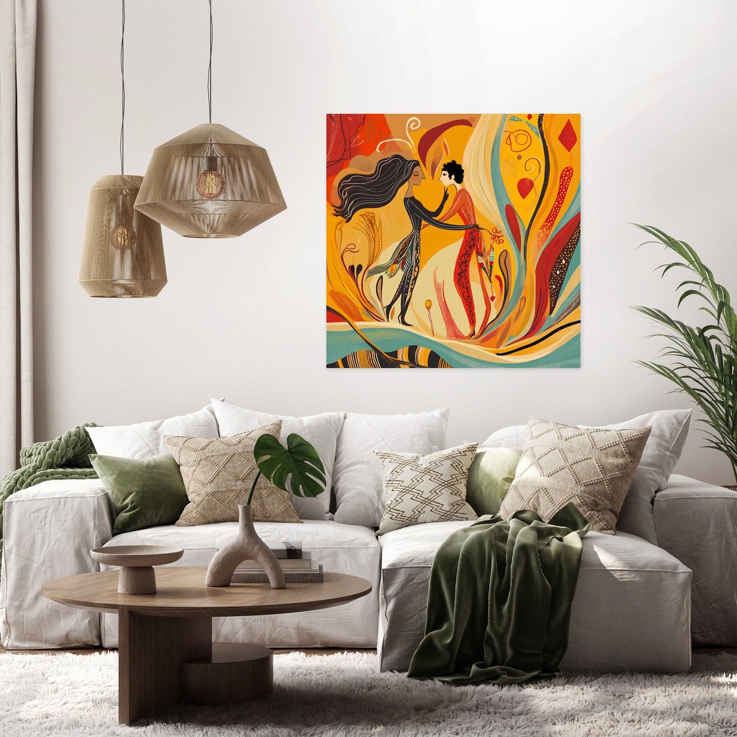 Mythic Union Flames Canvas