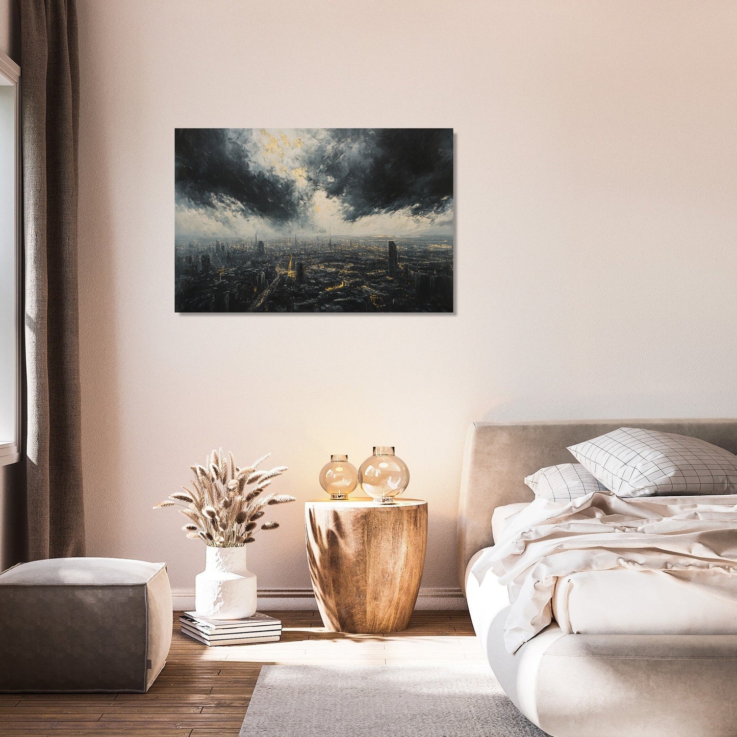 Shadowed Cityscape Canvas