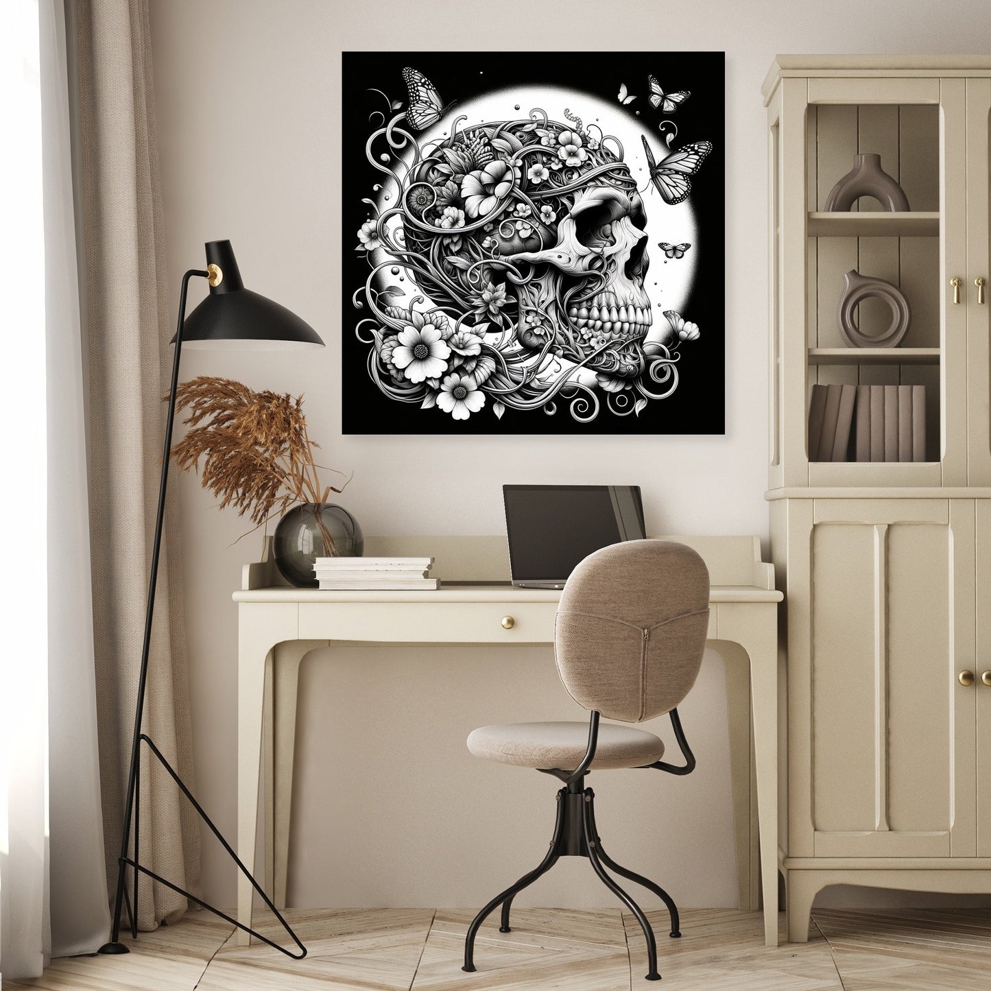 Surreal Skull Canvas
