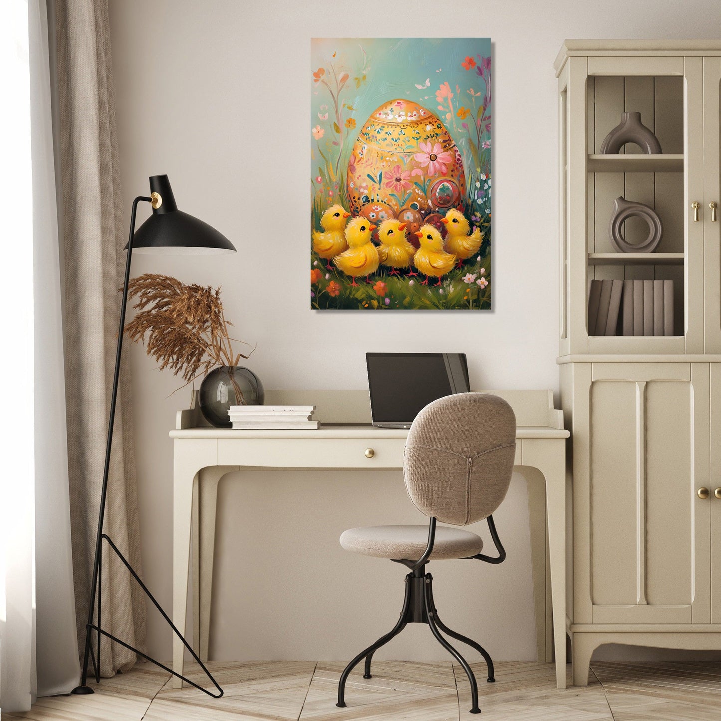 Curious Chicks Egg Canvas