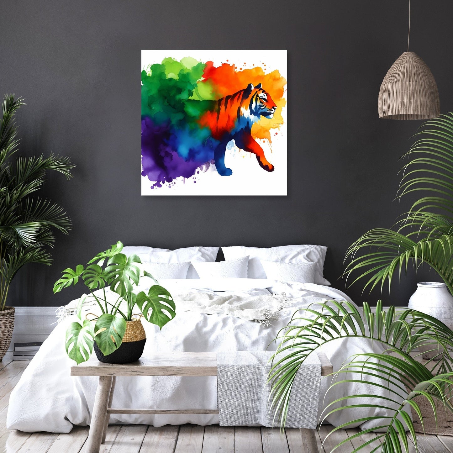 Contrasting Wilderness Tiger Canvas