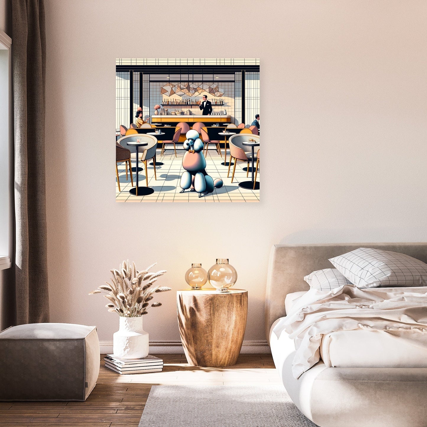 Parisian Poodle Canvas