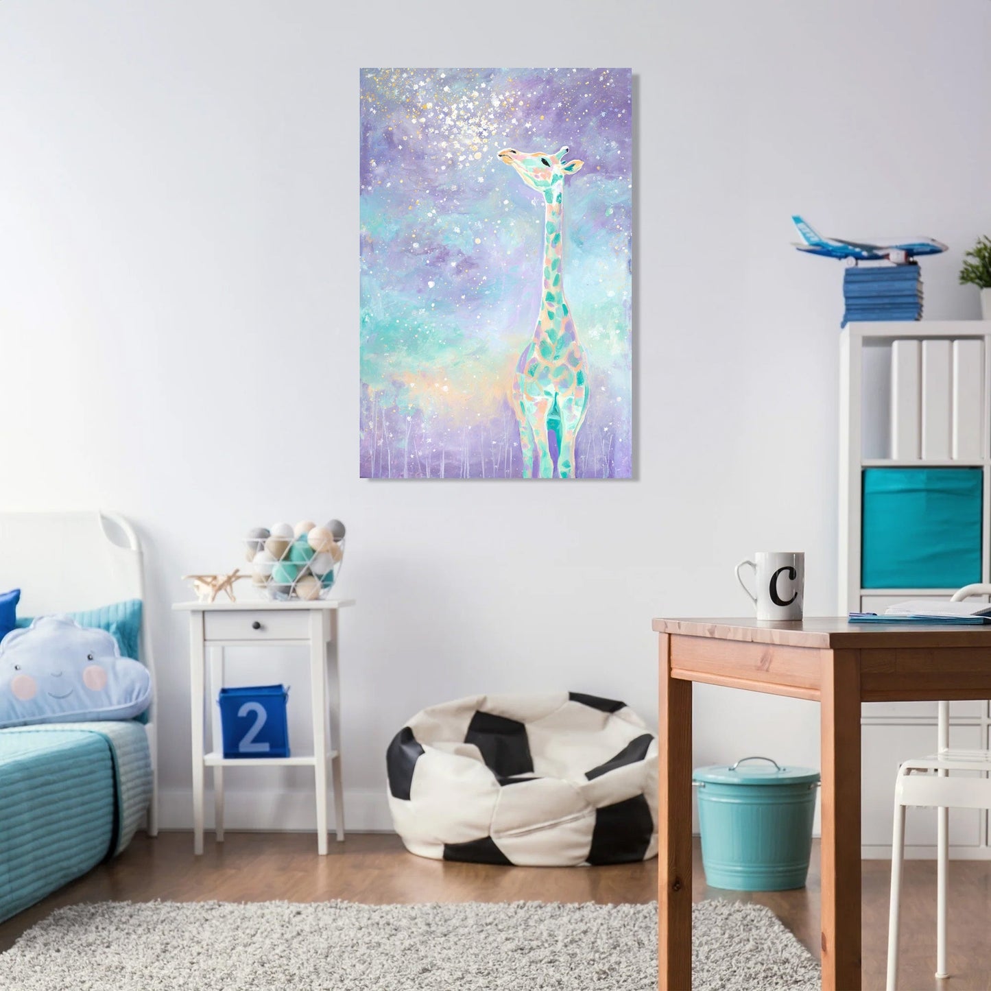 Giraffe Starry Dreams Canvas