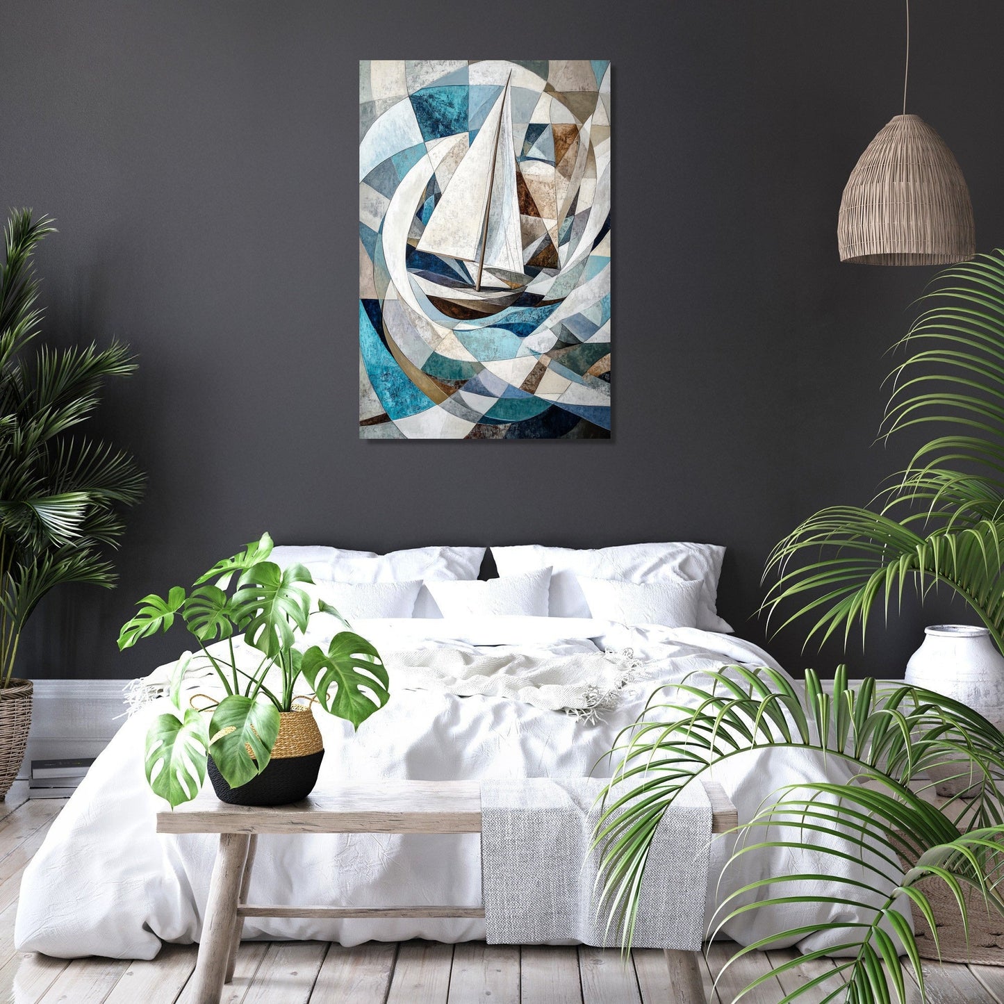 Geometric Sailing Canvas