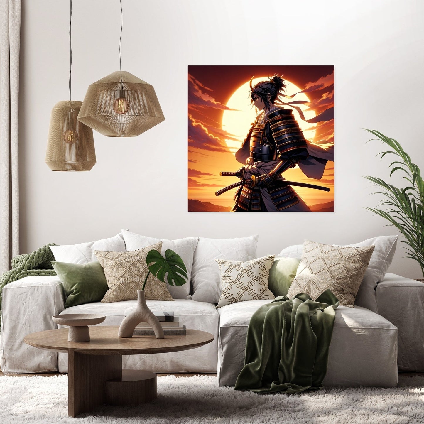 Sunset Samurai's Resolve Canvas