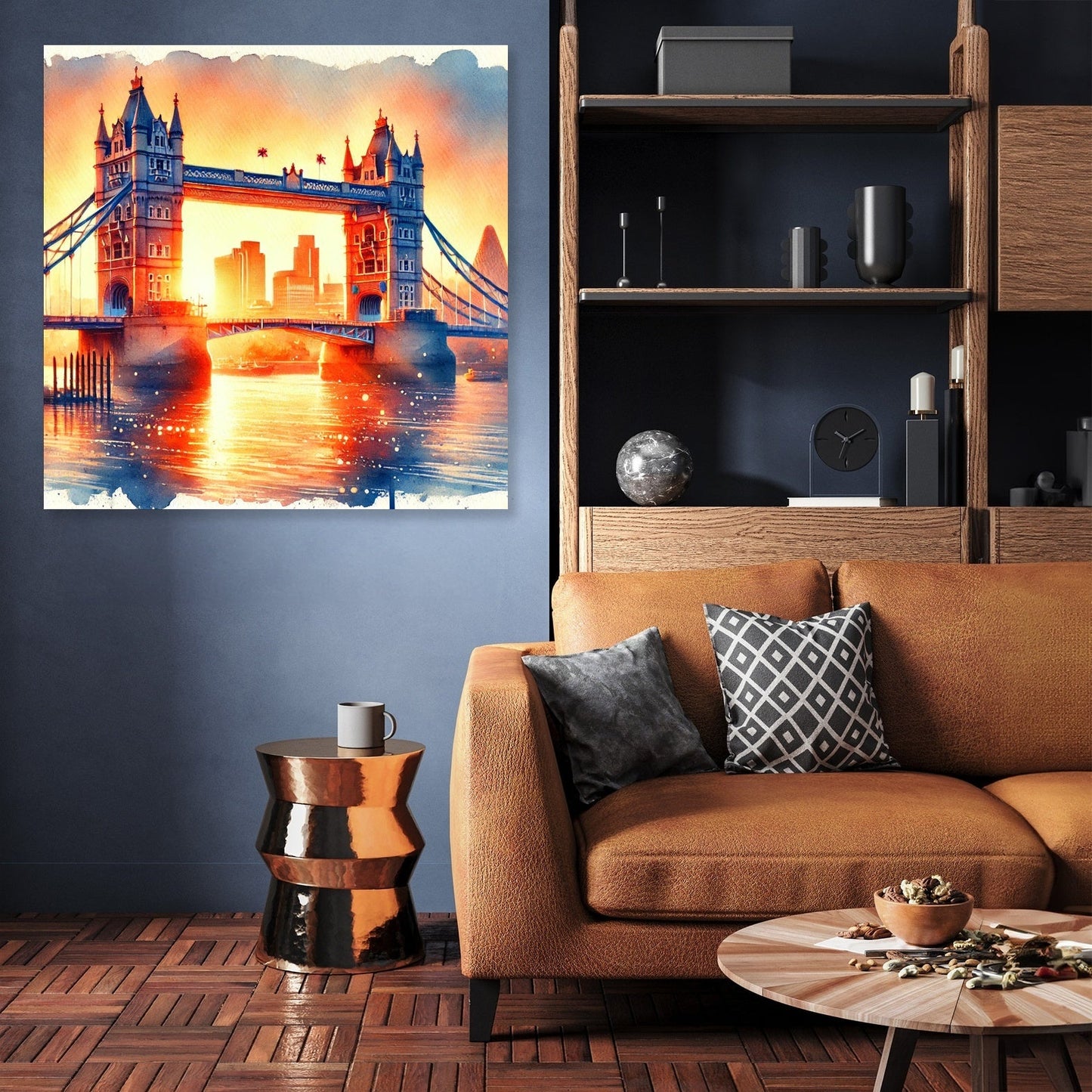 Sunset Over Tower Bridge Canvas