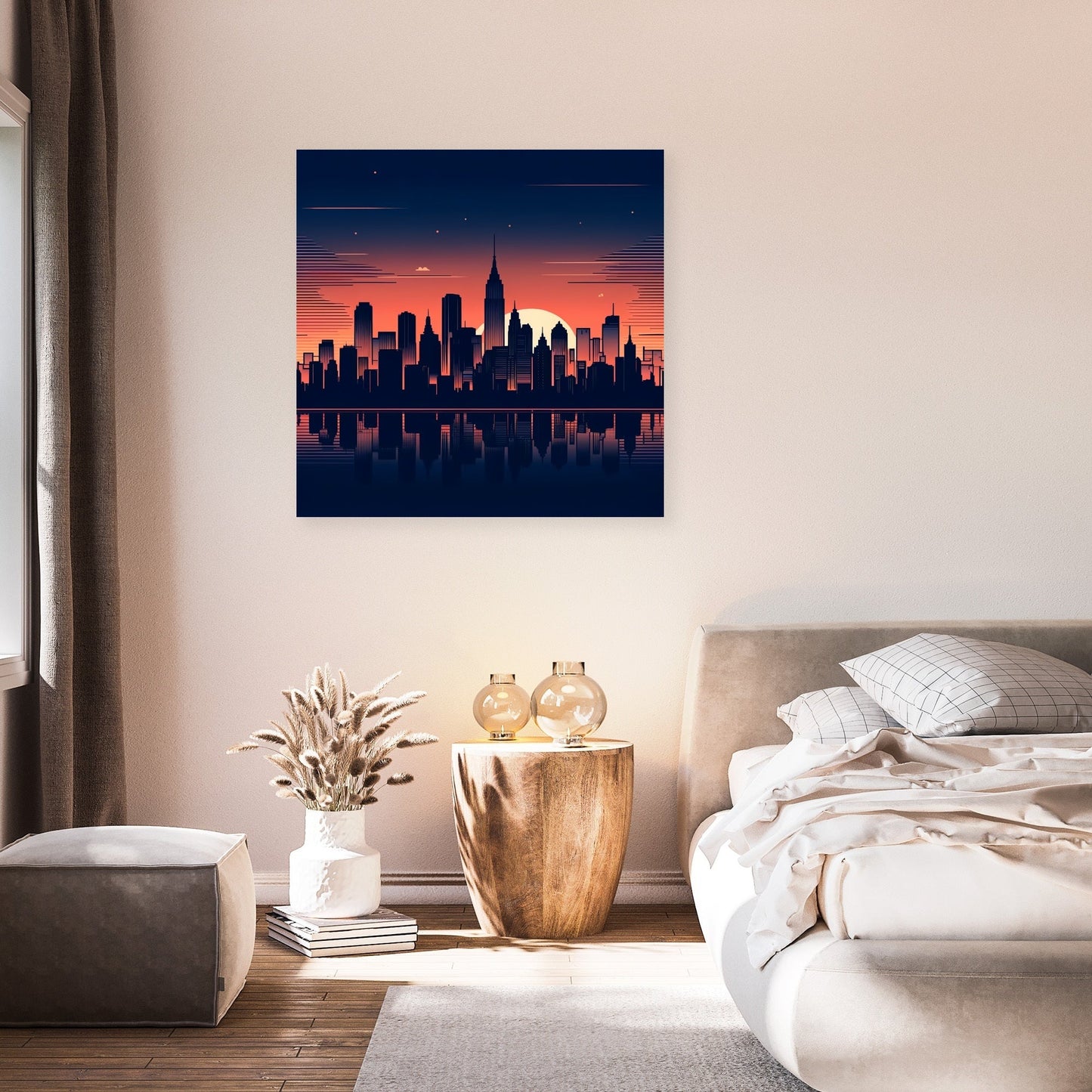 City Morning in Contrasting Canvas