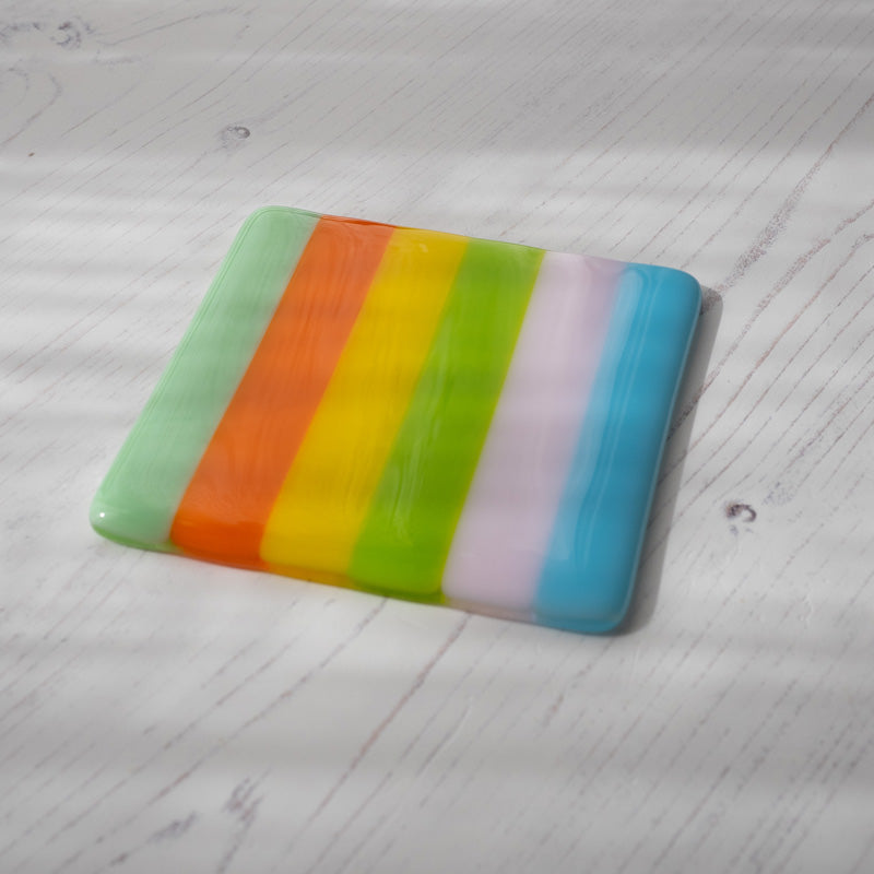 10cm Summer Striped Coaster - Bullseye Collection