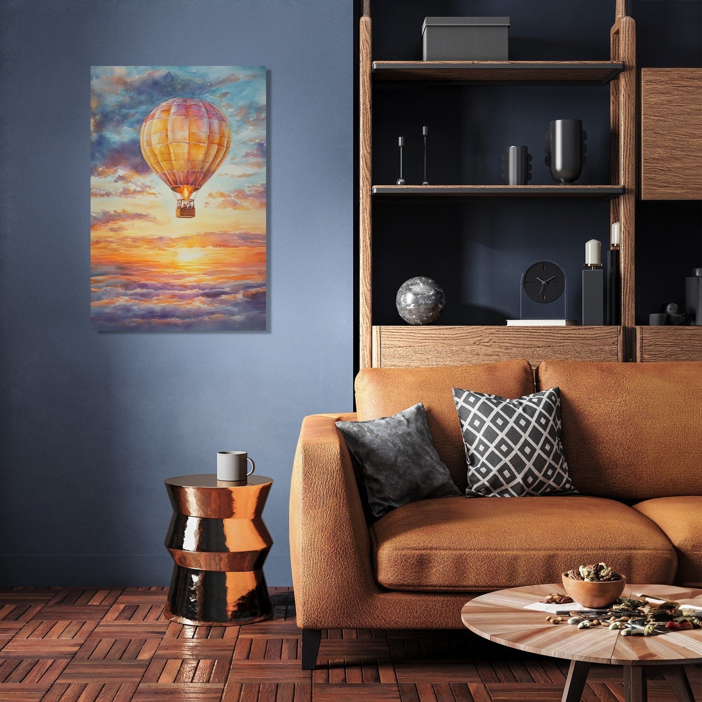 Nostalgic Sunset Balloon Canvas