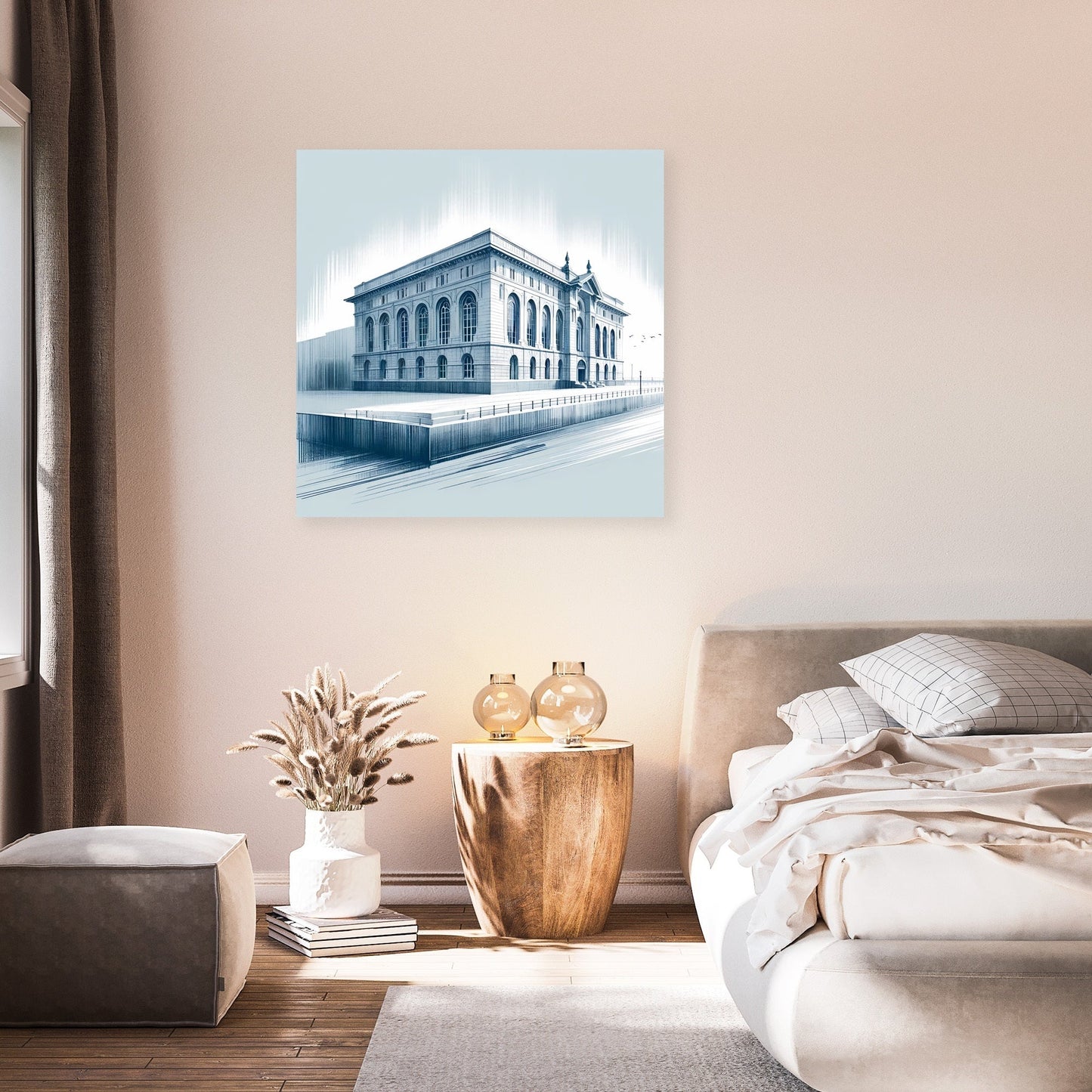 Minimalist Merseyside Maritime Museum Liverpool Canvas