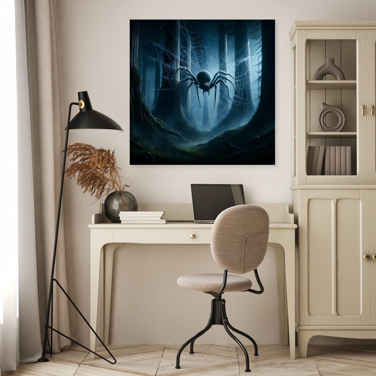 Moonlit Web of the Forest Canvas