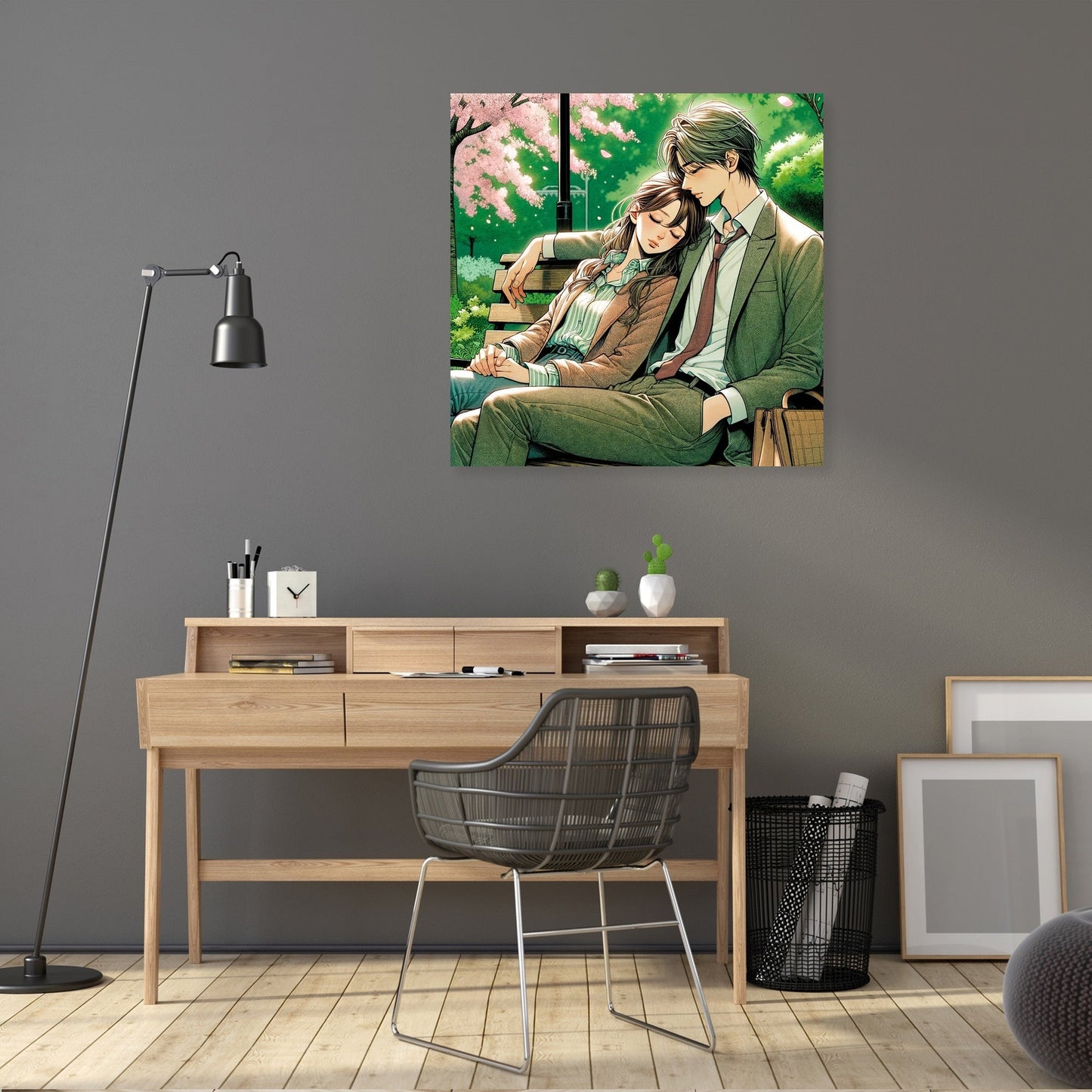 Cherry Blossom Embrace Canvas