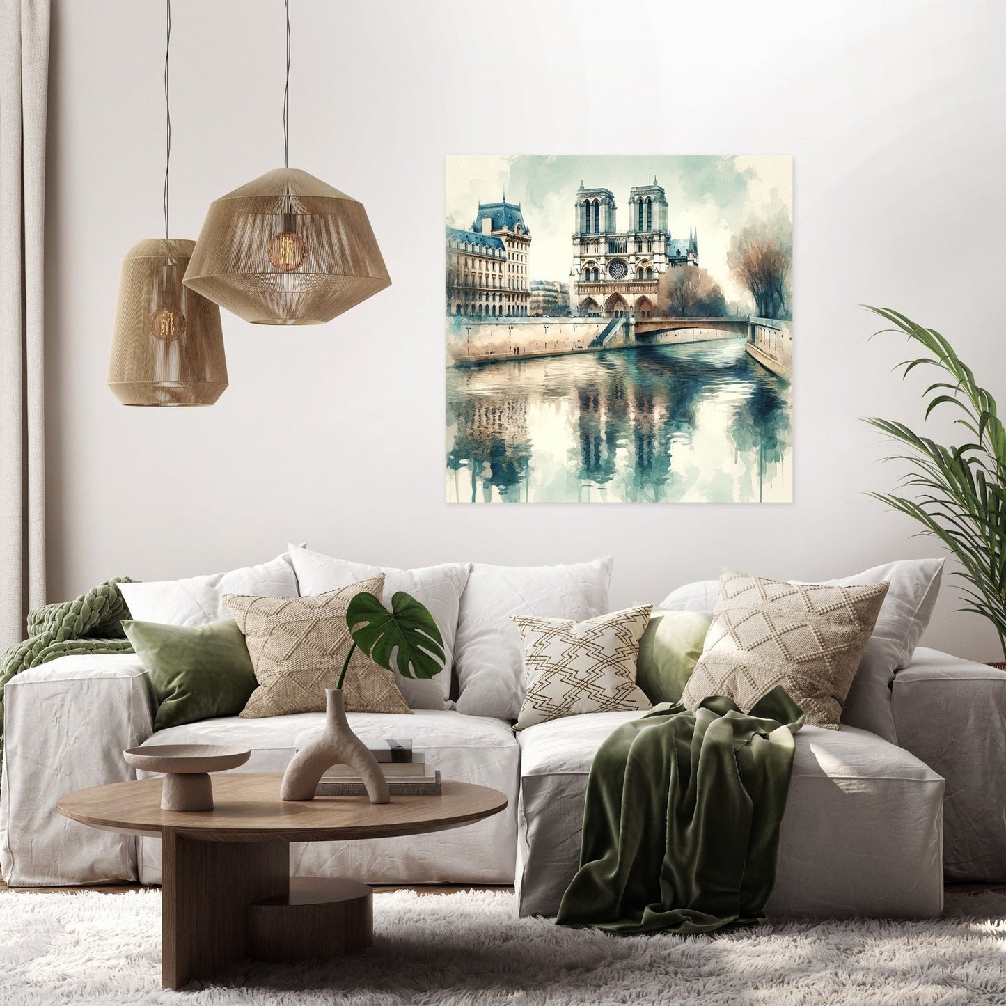 Reflections of Paris Notre-Dame Canvas