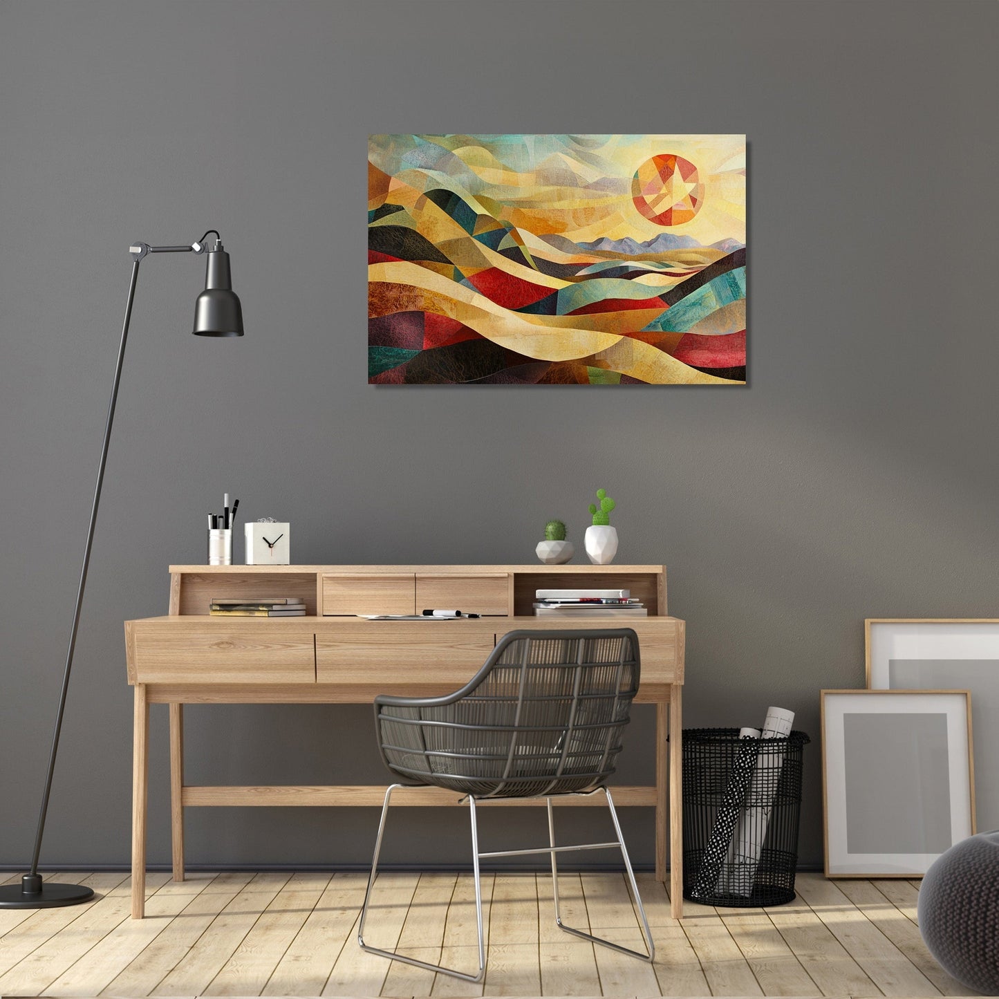 Chaotic Desert Sunrise Canvas