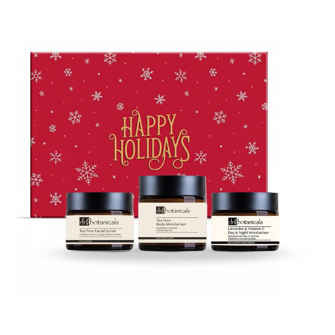 Tea Tree Facial Scrub  Lavender & Vitamin C Day & Night Moisturiser  Tea Tree Body Moisturiser