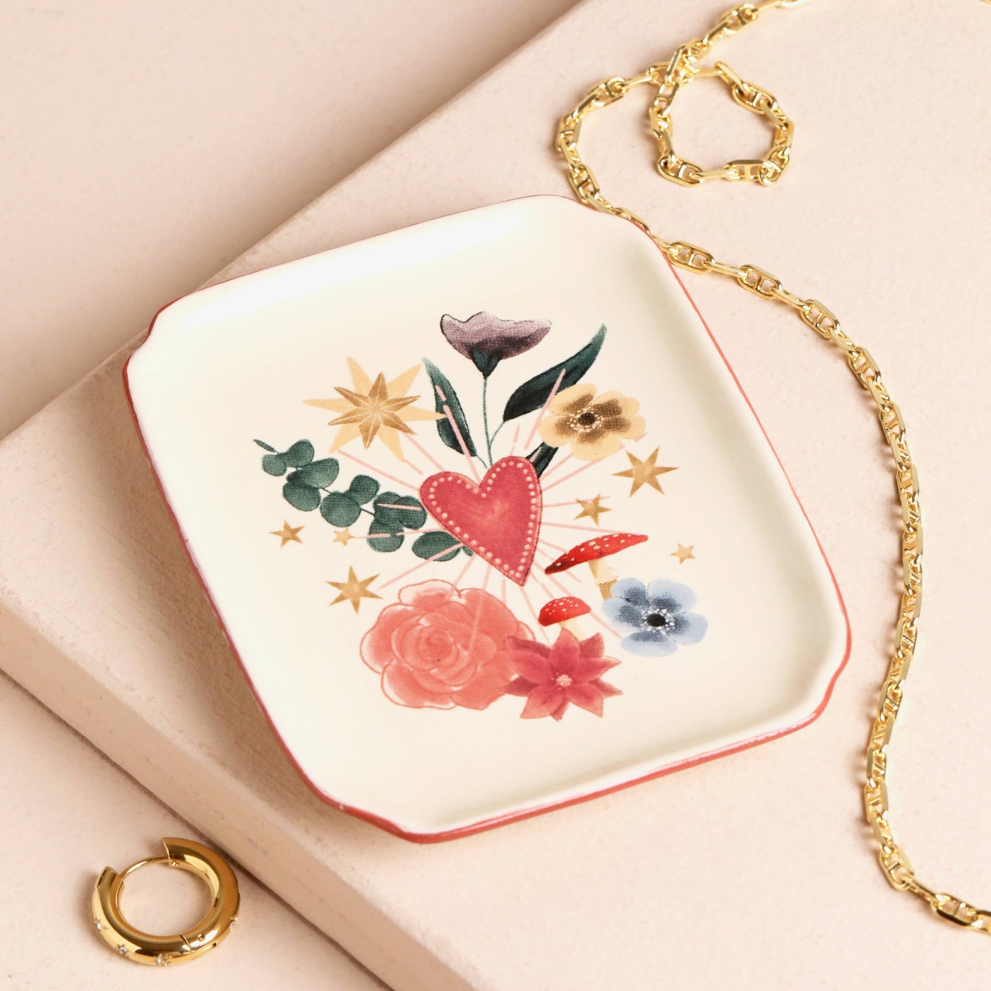 Lisa Angel Floral Heart Trinket Dish
