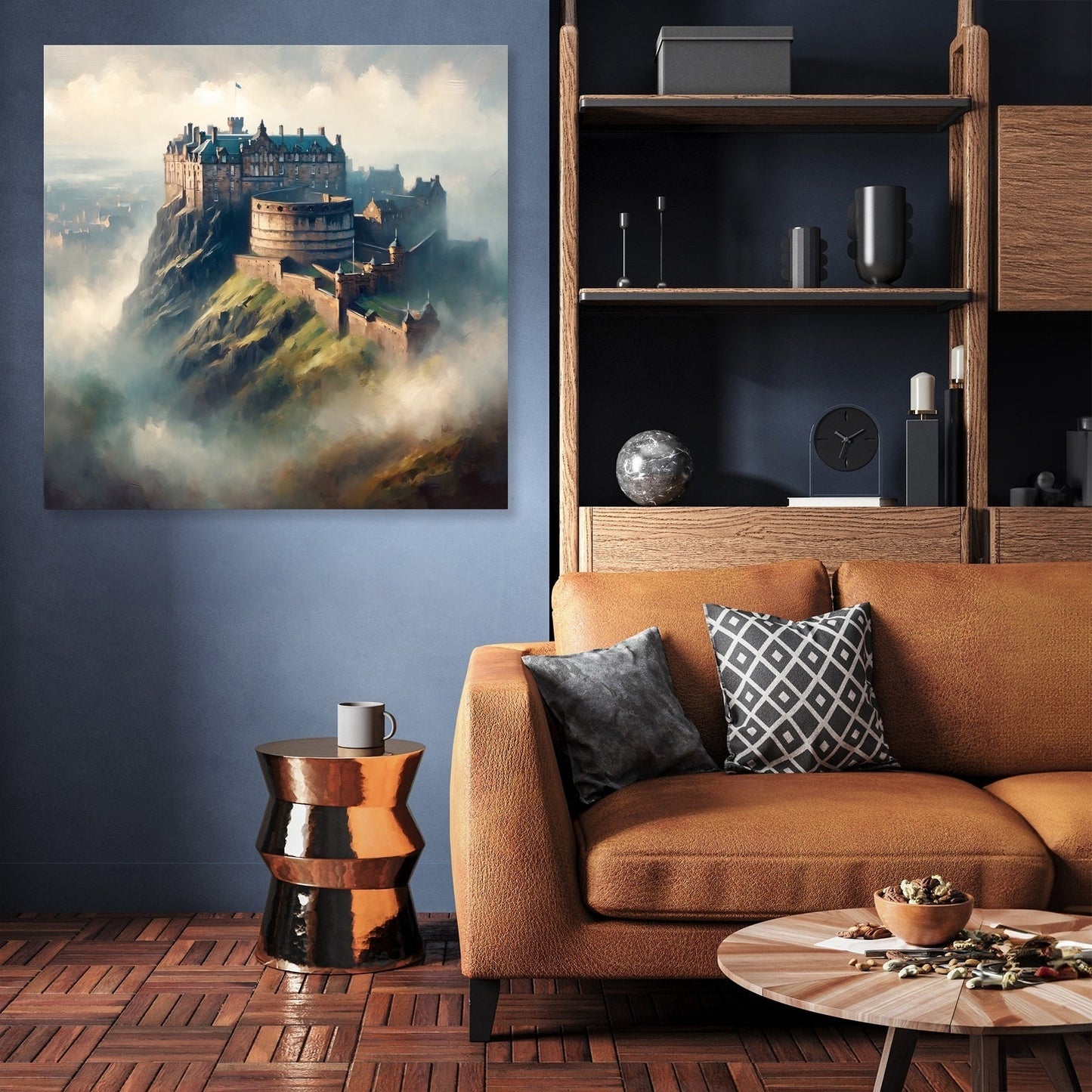Edinburgh Castle Misty Dawn Canvas
