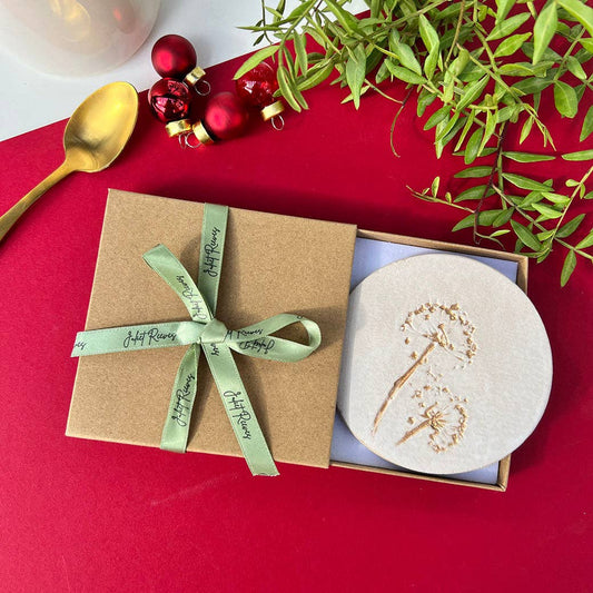 Gold Wild Flower Ceramic Coasters - LIMITED EDITION