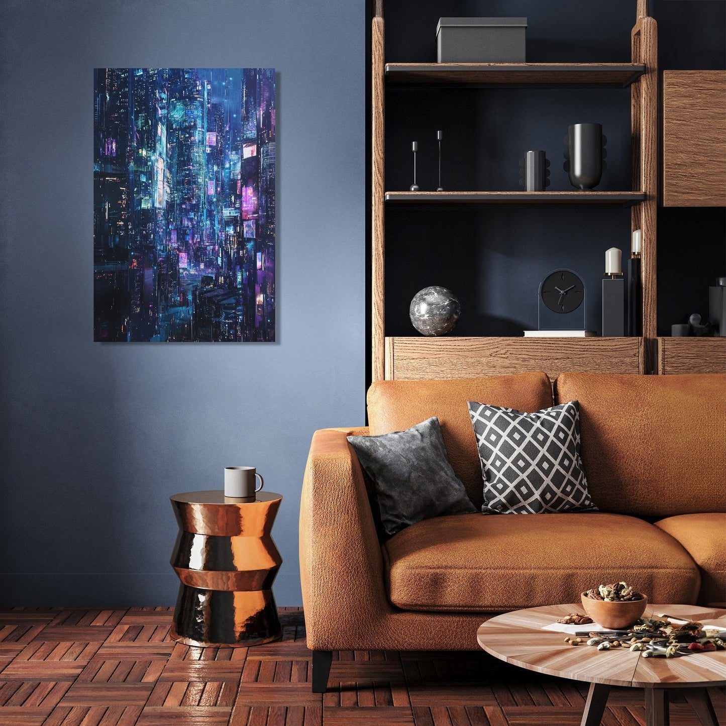 Neon Reflections Canvas